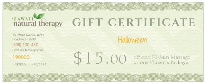 November Gift Certificate