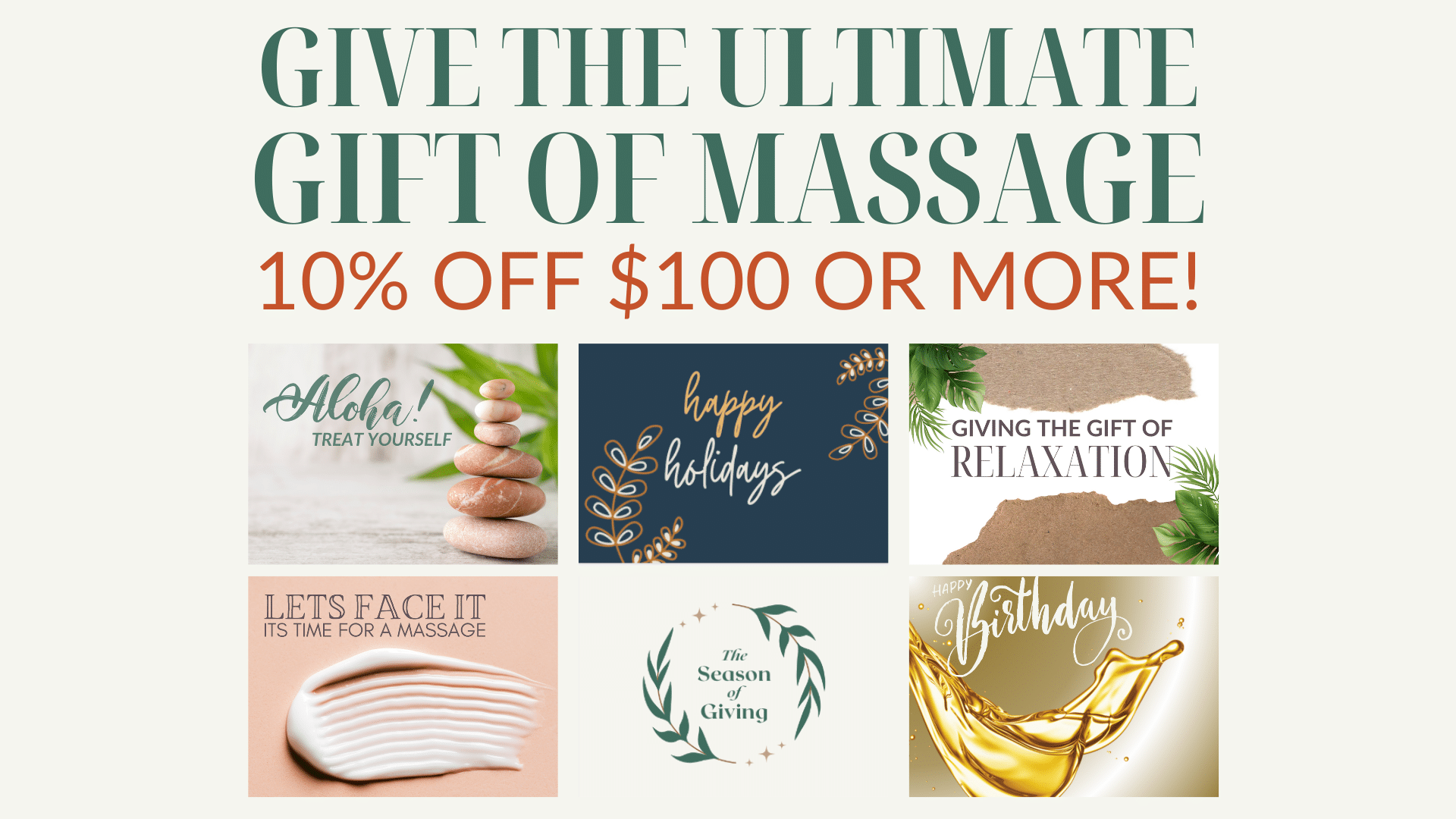 Gift Card Holiday Deal for massage in honolulu