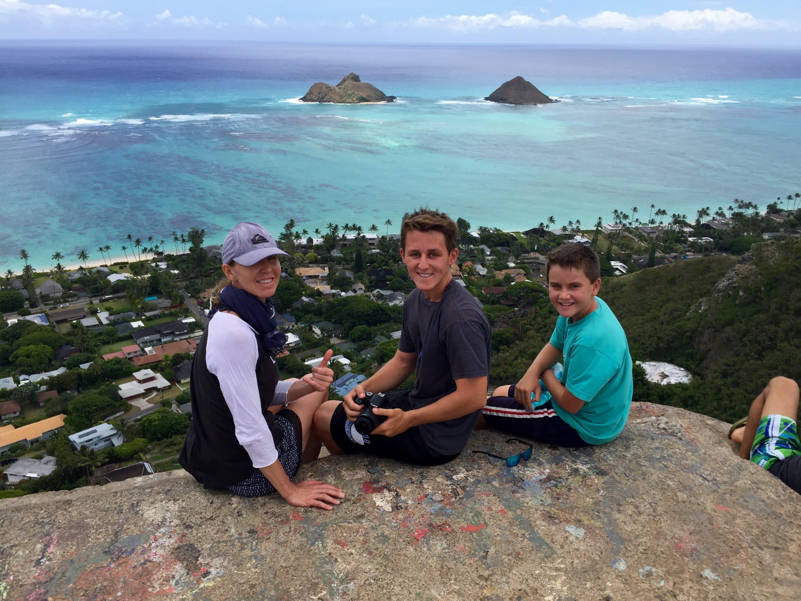 A family hike up to Lanikai Pillbox which is ranked as one of Oahu's easiest and most beautiful hikes